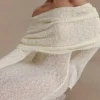 Marisol Off Shoulder Boucle Maxi Dress – Ivory Marisol Off Shoulder Boucle Maxi Dress – Ivory