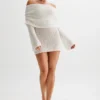 Marisol Off Shoulder Boucle Mini Dress – Ivory Marisol Off Shoulder Boucle Mini Dress – Ivory