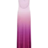 Marlee Asymmetrical Slinky Maxi Dress – Ombre Pink Marlee Asymmetrical Slinky Maxi Dress – Ombre Pink
