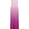 Marlee Asymmetrical Slinky Maxi Dress – Ombre Pink Marlee Asymmetrical Slinky Maxi Dress – Ombre Pink