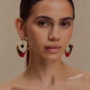 Marna Large Hoop Earrings With Stones – Gold