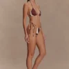 Marquise Bikini Top – Chocolate Deco Fleur Print Marquise Bikini Top – Chocolate Deco Fleur Print