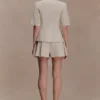Martine Pleated Linen Short – Natural Martine Pleated Linen Short – Natural