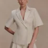 Martine Short Sleeve Linen Top – Natural Martine Short Sleeve Linen Top – Natural