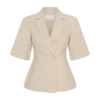 Martine Short Sleeve Linen Top – Natural Martine Short Sleeve Linen Top – Natural