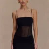 Maryk Mesh Mini Dress – Black Maryk Mesh Mini Dress – Black