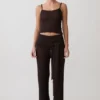 Mattais Boucle Knit Pants – Dark Chocolate