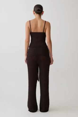 Mattais Boucle Knit Pants – Dark Chocolate Mattais Boucle Knit Pants – Dark Chocolate