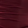 Mattea Slinky And Mesh Maxi Dress With Scarf – Burgundy Mattea Slinky And Mesh Maxi Dress With Scarf – Burgundy