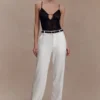 Maude Crepe Straight Leg Pants – Ivory Maude Crepe Straight Leg Pants – Ivory