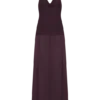 Maura Taffeta And Satin Maxi Dress – Wine