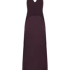 Maura Taffeta And Satin Maxi Dress – Wine