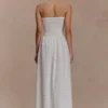 Maureen Broderie Strapless Maxi Dress – White