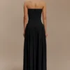 Maureen Cotton Shirring Maxi Dress – Black Maureen Cotton Shirring Maxi Dress – Black