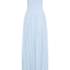 Maureen Cotton Shirring Maxi Dress – Powder Blue Maureen Cotton Shirring Maxi Dress – Powder Blue