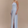 Maureen Cotton Shirring Maxi Dress – Powder Blue Maureen Cotton Shirring Maxi Dress – Powder Blue