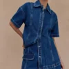 Maya Oversized Denim Shirt – Dark Blue Maya Oversized Denim Shirt – Dark Blue