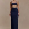Maylena High Rise Denim Maxi Skirt – Indigo Blue