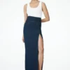 Maylena High Rise Denim Maxi Skirt – Indigo Blue