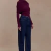 Mazie Asymetrical Cashmere Blend Long Sleeve Knit Top – Plum Mazie Asymetrical Cashmere Blend Long Sleeve Knit Top – Plum