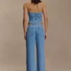 Meadow Denim Corset Halter Top – Classic Blue Meadow Denim Corset Halter Top – Classic Blue