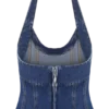 Meadow Denim Corset Halter Top – Dark Blue Meadow Denim Corset Halter Top – Dark Blue