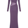 Megan Slinky And Mesh Maxi Dress – Purple Megan Slinky And Mesh Maxi Dress – Purple