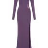 Megan Slinky And Mesh Maxi Dress – Purple Megan Slinky And Mesh Maxi Dress – Purple