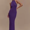 Melodie Halter Knit Maxi Dress – Purple Melodie Halter Knit Maxi Dress – Purple