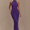 Melodie Halter Knit Maxi Dress – Purple Melodie Halter Knit Maxi Dress – Purple