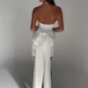Meredith Strapless Bow Mini Dress – White Meredith Strapless Bow Mini Dress – White
