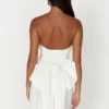 Meredith Strapless Bow Mini Dress – White Meredith Strapless Bow Mini Dress – White