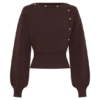 Mertyle Aysmetrical Knit Jumper – Deep Chocolate Mertyle Aysmetrical Knit Jumper – Deep Chocolate