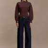 Mertyle Aysmetrical Knit Jumper – Deep Chocolate Mertyle Aysmetrical Knit Jumper – Deep Chocolate