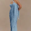 Micaela Chiffon Gathered Maxi Dress – Alaskan Blue Micaela Chiffon Gathered Maxi Dress – Alaskan Blue