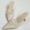 Micah Mesh Pointed Heel – Ivory Micah Mesh Pointed Heel – Ivory