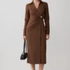 Mikaila Asymmetric Shirt Dress – Dark Chocolate Mikaila Asymmetric Shirt Dress – Dark Chocolate