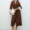 Mikaila Asymmetric Shirt Dress – Dark Chocolate Mikaila Asymmetric Shirt Dress – Dark Chocolate
