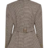 Mila Shaped Blazer – Tan Check