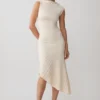 Milasandra Pleated Knit Dress – Ivory Milasandra Pleated Knit Dress – Ivory