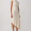 Milasandra Pleated Knit Dress – Ivory Milasandra Pleated Knit Dress – Ivory