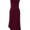 Milasandra Pleated Knit Dress – Plum