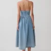 Miller Denim Halter Midi Dress – Classic Blue Miller Denim Halter Midi Dress – Classic Blue