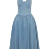 Miller Denim Halter Midi Dress – Classic Blue Miller Denim Halter Midi Dress – Classic Blue