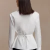 Millie Tie Back Cotton Shirt – White Millie Tie Back Cotton Shirt – White