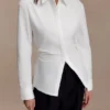 Millie Tie Back Cotton Shirt – White Millie Tie Back Cotton Shirt – White