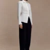 Millie Tie Back Cotton Shirt – White Millie Tie Back Cotton Shirt – White