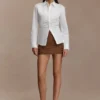 Millie Tie Back Cotton Shirt – White Millie Tie Back Cotton Shirt – White