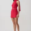 Misty Mid Rise Knit Mini Skirt – Red Misty Mid Rise Knit Mini Skirt – Red
