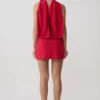 Misty Mid Rise Knit Mini Skirt – Red Misty Mid Rise Knit Mini Skirt – Red